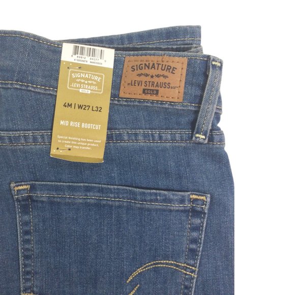 Signature by Levi Strauss Gold Label Totally Shaping Mid Rise Bootcut Jeans - 4M - Picture 7 of 9